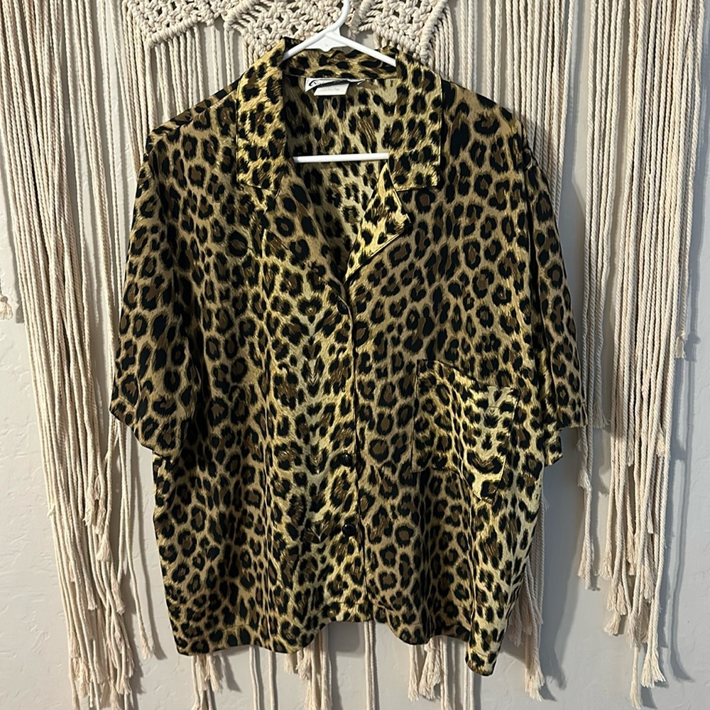 Vintage Saint Germain Paris leopard top